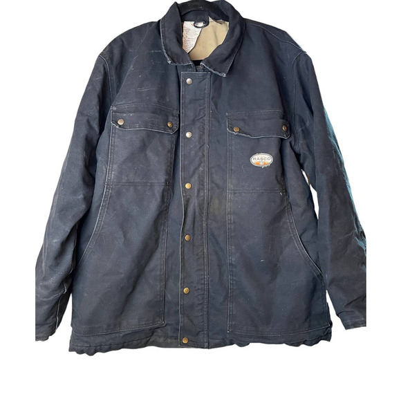 Men’s Rasco Black Flame Resistant  Heavy Coat - Picture 1 of 15